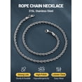 thumbnail image 5 of PROSTEEL Mens Necklace Rope Chain for Men Gift 6mm 22 Inch Stainless Steel Twist Chain Necklace for Boyfriend Husband Birthday Father Day, 5 of 7