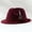 Wine, variant on NMMUED Unisex Classic Fedora Hat with Feather Vintage Wide Brim Felt Panama Jazz Hat Dress Cap Black One Size