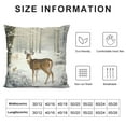 thumbnail image 5 of COMIO Animals Throw Pillow Cover Christmas Deer Rabbit Bird Xmas Tree Pillow Case Square Winter Snowfield Pillowslip, Great for Sofa, Patio, bedroom Decor, 5 of 5