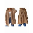 thumbnail image 3 of Women'S Long Sleeve Sweaters Coat Loose Knit Cable Open Front Cardigan Outerwear Coat with Pockets Camel Color M, 3 of 7