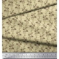 thumbnail image 2 of Soimoi Beige polyester Crepe Fabric Stripe & Flower Floral Print Fabric by the Yard 52 Inch Wide, 2 of 3