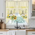 thumbnail image 6 of Lemon Gnomes Swag Valances for Windows, Kitchen Window Curtains Over Sink, Yellow Summer Botanical Fruit Leaves Window Treatment Curtains for Living Room/Bedroom Curtains 2 Panel Sets 36"x45", 6 of 8