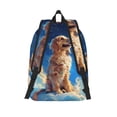 thumbnail image 2 of Picia Starry Sky Cloud Dog Printed Canvas Daypack - Stylish and Durable Vintage Compact Backpack - Class, Work, Travel, or Laptop Bookbag,Organized Compartments-Small, 2 of 6