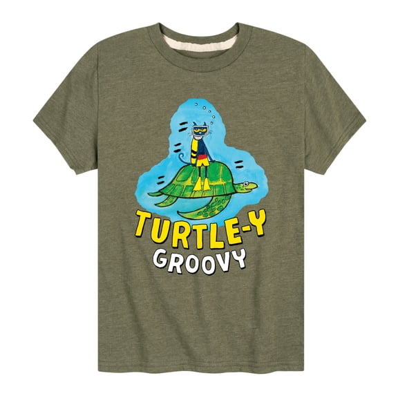 Pete The Cat - Turtle-y Groovy - Toddler And Youth Short Sleeve Graphic T-Shirt