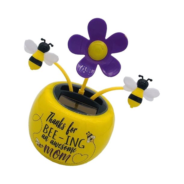 Toystoory Maceta con energía Solar para bailar, agitar el alféizar de la ventana, artilugios para bailarines, decoración Interior de coche, Decoración del hogar abeja