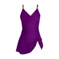 thumbnail image 4 of Womens One Piece Swimsuit Tummy Control Bathing Suit Gold Metal Tie Knot 2026 Swim Dress, L, 4 of 4