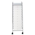 thumbnail image 6 of Hello Hobby 10-Drawer Multi-Color Rolling Craft Cart, Clear/Chrome, 6 of 11