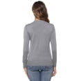 thumbnail image 4 of Aibrou Womens Zip Up Long Sleeve Open Front Knit Cardigan Sweater, 4 of 9
