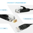 thumbnail image 3 of XINCA Cat6 Ethernet Cable 100ft Black Gigabit Flat Network Cable with 50pcs Cable Clips Snagless Rj45 Connectors for Computer/Modem/Router/X-Box Faster Than Cat5e/Cat5, 3 of 10