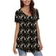 thumbnail image 5 of Fiudx Ofertas Relámpago Blusa Holgada de Manga Corta con Cuello Redondo Informal Estampada a La Moda para Mujer, 5 of 6