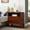 Walnut, variant on White Bedroom Nightstand With Charging And Drawer Space Options: 2 Drawers, Open Space, Solid Wood Legs, End Table Fluted Pilasters Design Ports Wood, Bedroom,