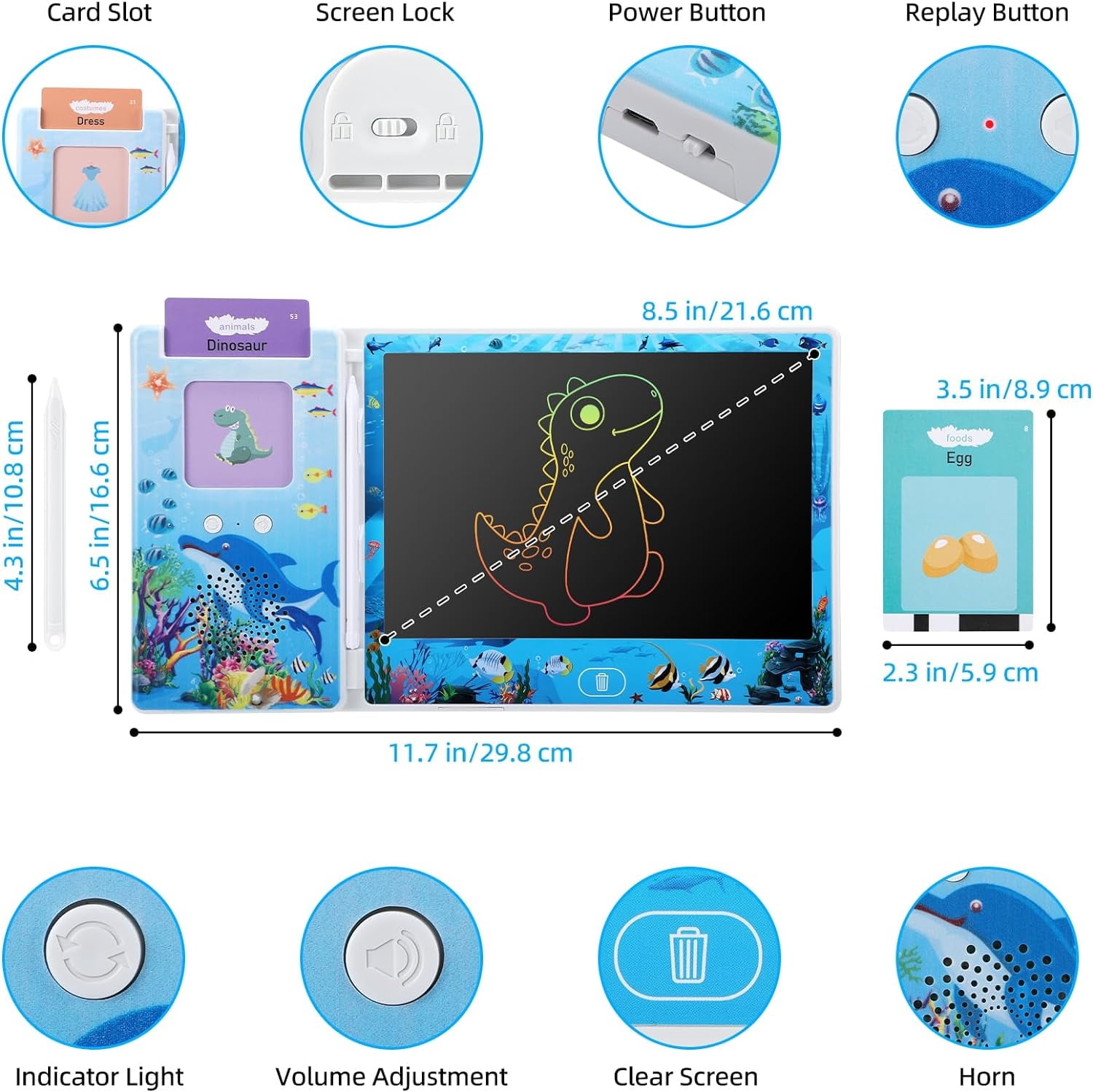 Keeda Talking Flash Cards For Toddlers - 112 Pcs Educational Learning Toys With Sound