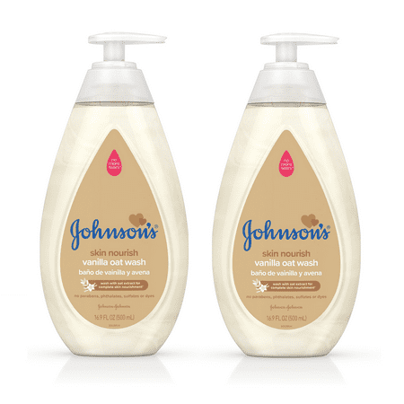 Oat Milk Bath - (2 pack) Johnson’s Skin Nourish Baby Wash With Vanilla & Oat Extract, 16.9 fl. oz