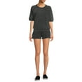 thumbnail image 2 of Time And Tru Women's Washed Finish Pull-On Shorts, 2 of 5