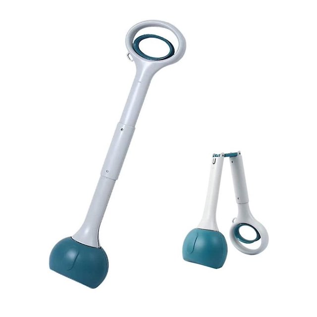 Recogedor de excrementos para mascotas con mango largo, 70 cm, plegable, portátil, con dientes dentados sólidos, recogedor de basura, herramientas para mascotas