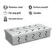 thumbnail image 5 of Ahumador de acero inoxidable para parrilla con tapa abatible | Ahumador resistente e indeformable para astillas de madera | Añade un sabor ahumado a costillas, pollo y pavo., 5 of 7