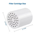 thumbnail image 3 of 15 - Stage Replacement Cartridge Universal High Output Shower Filter with VC, Reduce Hard Water, Heavy Metal Impurity, Improve Skin & Hair, Fit Any Similar Filter (4 pack), 3 of 7