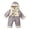 Gray, variant on Jalioing Baby Boys Girls Winter Jumpsuit Thermal Fuzzy Fleece Hooded Snowsuit Thick Warm Long Sleeve Zipper Rompers