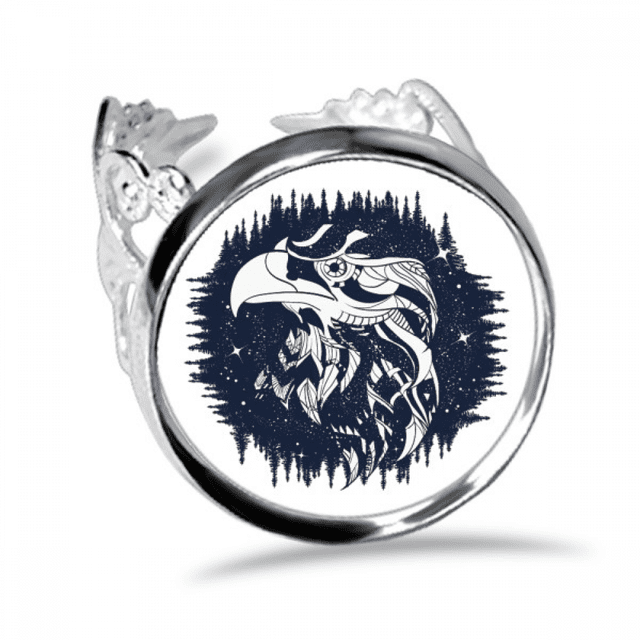 Eagle Forest estrellas Art patron Anillo de compromiso de boda de amor ajustable Unbranded M