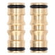 thumbnail image 1 of 2Pcs Pipe Connector Brass Male to Male Quick Connect Hose Joint Tube Fitting Set Kit 1/2in, 1 of 5