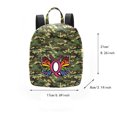 thumbnail image 2 of Alikpop Women's Camo Mini Backpack, Letter Q Butterfly Print Adjustable Strap Polyester Daypack, 2 of 8