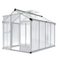 thumbnail image 5 of Kojooin 6x8 FT Greenhouses for Outdoors, Walk-in Greenhouse with Heavy Duty Aluminum Frame & PET Panels, Drainage System and Easy Assembly, Outdoor Green House, 5 of 7