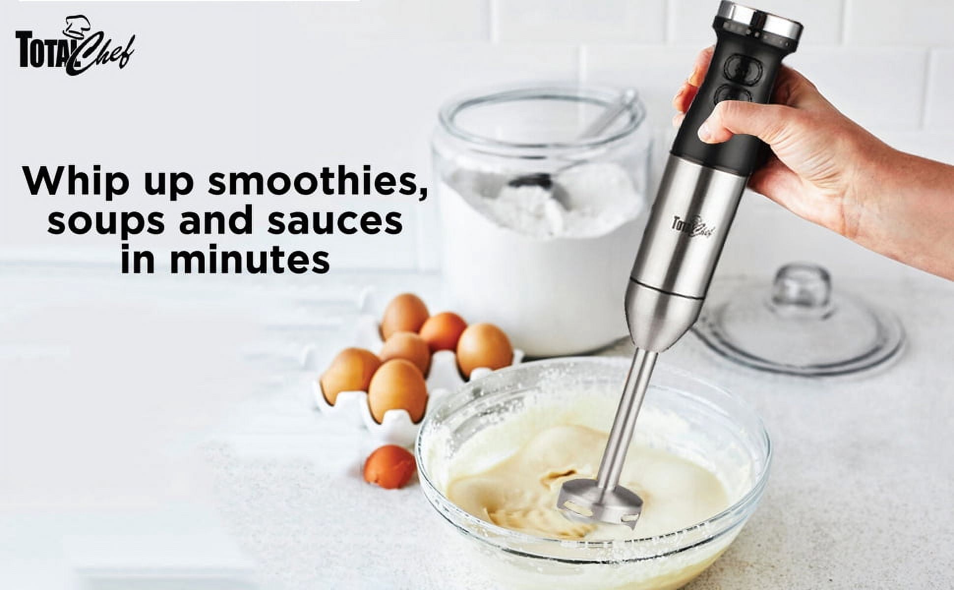 Total Chef Variable Speed Immersion Blender with Turbo Boost, 225 Watts