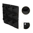 thumbnail image 3 of Vertical Colgante Cultivo Bolsa con 9 Bolsillos, Pared Montaje Fieltro Tela Maceta Bolsa Planta Contenedor para Jardín Hogar Decoración, Negro, 3 of 6