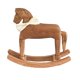 thumbnail image 2 of Adorno de caballo mecedor de diseño retro, centro de mesa para inauguración de la casa, caballo de madera tallado marrón, 2 of 9