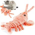 thumbnail image 1 of Juguete interactivo móvil para gatos con forma de langosta, juguete móvil para gatos activado por movimiento con paquetes de hierba gatera, recargable por USB, lavable, juguete de ejercicio para gatos activado con llave JM, 1 of 5