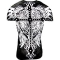 thumbnail image 2 of Konflic NWT NWT Gigante Cruz Cross Fashion MMA MUSCLE T-shirt - Negro, LRG Konflic Camiseta de manga corta, 2 of 2