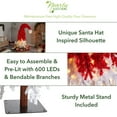 thumbnail image 4 of Nearly Natural 9ft. Holiday Red Santa Hat Christmas Tree with 600 LED lights and 1992 Bendable Branches, 4 of 12