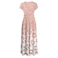 thumbnail image 5 of Robes pour Femmes 2024 Été Oversize Col Rond Manches Courtes Imprimé Quotidien Décontracté Vintage Bohème Maxi Robe 50 % de Réduction Liquidation!, 5 of 5