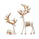 thumbnail image 1 of Monstrate Decoración de resina, ambiente mágico vivo con decoración del hogar de lujo, estatuas de ciervos, opción de regalo Kits de decoración para fiestas Blanco+oro, 1 of 6
