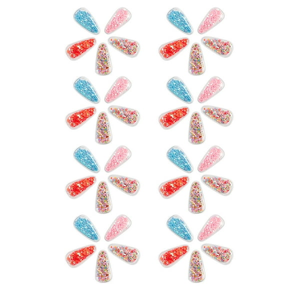 ROMANSENTIAL 40Pcs Hair Tools Quicksand DIY Hair Clips Assorted Color PVC Sequins For Women Styling