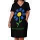 thumbnail image 2 of # Pickleballchick-vestido holgado de flores adorables para mujer traje informal con bolsillos a la moda para baile de graduación, 2 of 6