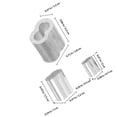 thumbnail image 2 of LOLIPPYY 150Pcs Aluminum Crimping Loop Sleeves Silver Wire Rope Sleeves with Figure for Secure Connections, 2 of 7