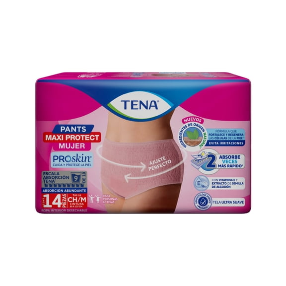 Ropa Interior desechable Tena Mujer Talla Chica/Mediano 14pzas