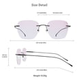 thumbnail image 4 of LifeArt Pure Titanium Frame Glasses/Blue Light Blocking Reading Glasses, Reduce Eyestrain, Stylish for Men and Women(Black,+1.00 Magnification), 4 of 5