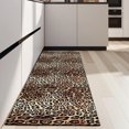 thumbnail image 4 of Brown and Black Leopard Print Kitchen Rug Mat,Kitchen Runner Rugs Non Skid Washable,Decorative Kitchen Floor Mats for Kitchen,Sink,Laundry,17"X47", 4 of 5