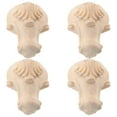thumbnail image 6 of Masteelf Set of 4 Khaki Wooden Furniture Legs with Embossed Design for Cabinets, Tables, Sofas, and Chairs - and Stable Support, 6 of 8