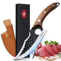 KEPEAK Kitchen Chef Knife Viking Knife with Sheath Japanese Forged Japan Knives Boning Knife Multipurpose Meat Knives Outdoor Camping BBQ Knife with Gift Box