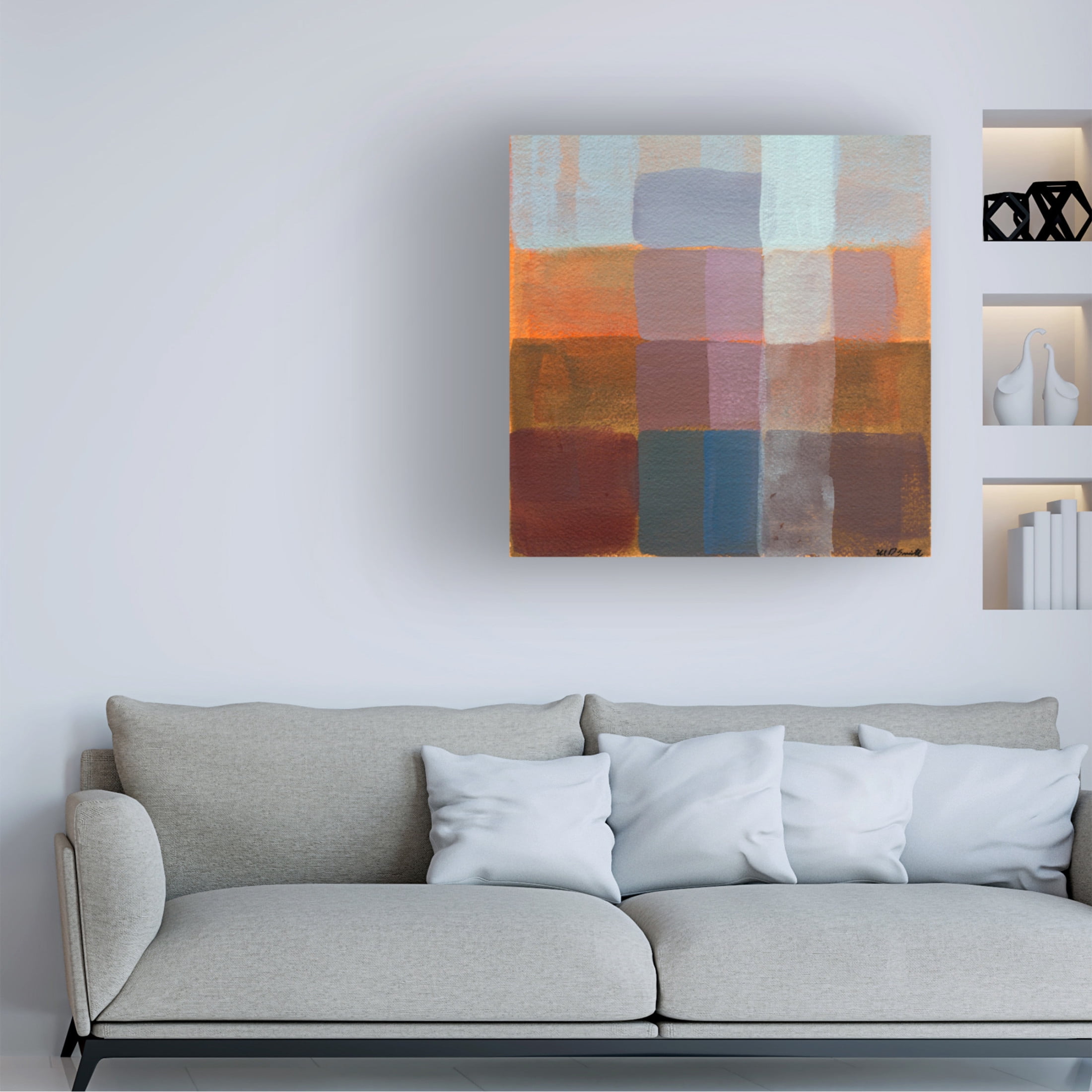 Canvas Wall Art - Mark David Smith 'Mediterranean' Wall Art for Living Room, Bedroom, or Office Décor by Trademark Fine Art - 18 x 18 Inches