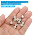thumbnail image 4 of Uxcell 8mm Rhinestone Clay Beads, 100 Pack Round Ball Polymer Clay Crystal Charm Beads, White, 4 of 6