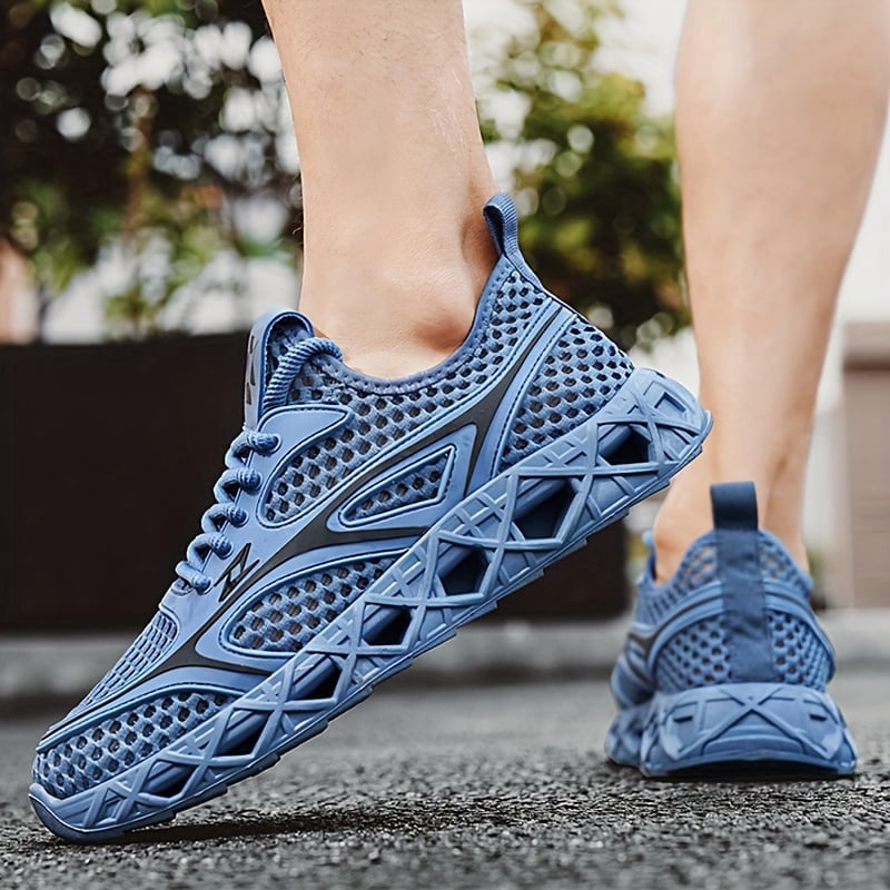 Men's Large Size Low-Top Lace-Up Hiking Shoes, Water Wading Quick-Dry Mesh Sneakers,for Teens, Outdoor Running Shoes  Breathable Hollow-Out Net Sports Shoes