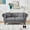 Grey, variant on 67" Solid Hardwood Mid-Century Modern Sofa, Mid-Century Modern Couch with High-Density Foam-Spring, Loveseat Sofa Couch with Velvet Upholstery for Living & Office Spaces, Black