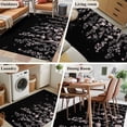 thumbnail image 5 of Area Rugs 2.7'x5', Black Floral Carpet for Living Room Bedroom Dining Room, Elegant Pastoral Flowers Farmhouse Throw Kitchen Rugs Non Slip Washable Rectangle Indoor Outdoor Rugs, 5 of 8