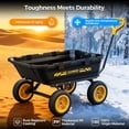 thumbnail image 4 of CAMMOO 900lbs Utility Heavy-Duty Garden Dump Cart Wagon DIY Expandable Capacity Over 4 Cu.Ft with 10" NO-FLAT TIRES for Landscaping Gardening, 4 of 11