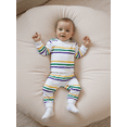 thumbnail image 3 of BemeyourBBs Toddler Baby Boy Girl Spring Fall Winter Clothes Carnival Mardi Gras Outfit Contrast Striped Sweatshirt and Pants, 3 of 9