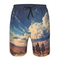 thumbnail image 3 of Salouo Western Desert Cloud Cowboy Pattern Swim Trunks for Men,Men's Hawaiian Bathing Suit Swimsuits Quick Dry Swimming Board Shorts Beach Shorts with Pockets-X-Large, 3 of 6